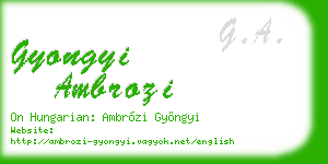 gyongyi ambrozi business card