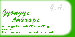 gyongyi ambrozi business card